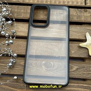 قاب گوشی Galaxy A52 4G - Galaxy A52 5G - Galaxy A52S سامسونگ اورجینال متال کیس Metal پیکسل Pixel طرح پشت طلق شفاف دور سیلیکونی مشکی کد 1246