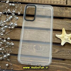 قاب گوشی Galaxy A24 4G سامسونگ اورجینال متال کیس Metal پیکسل Pixel طرح پشت طلق شفاف دور سیلیکونی بی رنگ کد 355