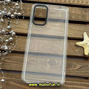 قاب گوشی Galaxy A32 4G سامسونگ اورجینال متال کیس Metal پیکسل Pixel طرح پشت طلق شفاف دور سیلیکونی بی رنگ کد 1043