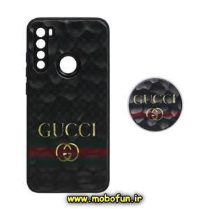 قاب گوشی Redmi Note 8 - Redmi Note 8 2021 شیائومی شش ضلعی طرح دار گوچی GUCCI محافظ لنز دار پاپ سوکت دار کد 969