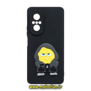 قاب گوشی Huawei Nova 9 SE هوآوی طرح سیلیکونی ژله ای سه بعدی برجسته عروسکی باب اسفنجی گنگ مشکی کد 51