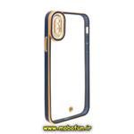 قاب گوشی iPhone X - iPhone XS آیفون طرح الکتروپلیتینگ ژله ای شفاف اورجینال یونیک کیس Unique Case محافظ لنز دار سرمه ای کد 574