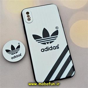 قاب گوشی iPhone X - iPhone XS آیفون فانتزی سوزنی برجسته طرح آدیداس adidas پاپ سوکت دار محافظ لنزدار کد 569
