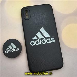 قاب گوشی iPhone X - iPhone XS آیفون فانتزی سوزنی برجسته طرح آدیداس adidas پاپ سوکت دار محافظ لنزدار کد 568
