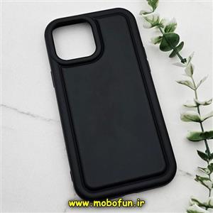 قاب گوشی iPhone 13 Pro Max آیفون سیلیکونی ژله ای پافر PC پفکی مشکی کد 608
