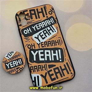 قاب گوشی iPhone 11 آیفون فانتزی سوزنی برجسته طرح YEAH! پاپ سوکت دار محافظ لنزدار کد 608