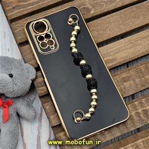 قاب گوشی Redmi Note 11 4G - Redmi Note 11S شیائومی طرح مای کیس گلد لاین لاکچری دستبندی نگین دار مرواریدی مشکی کد 813