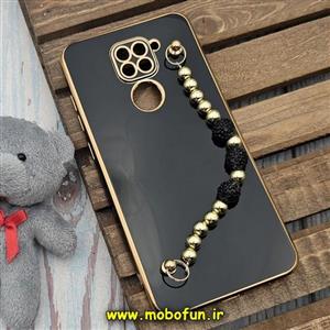 قاب گوشی Redmi Note 9 - Redmi 10X شیائومی طرح مای کیس گلد لاین لاکچری دستبندی نگین دار مرواریدی مشکی کد 525