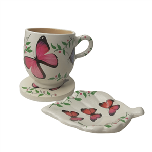 ماگ و زیر لیوانی پروانه طرح MP 01