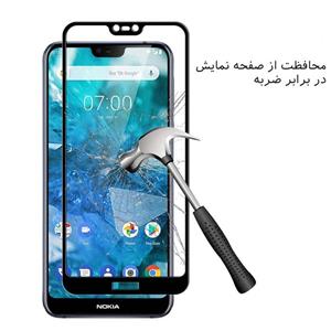 گلس شیشه ای و محافظ صفحه نمایش گوشی Nokia 7.1 Full Glass Screen For 