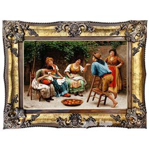 تابلو فرش ماشینی طرح حیاط همسایه – 3510