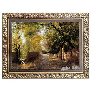 تابلو فرش ماشینی منظره کوچه باغ – 5199