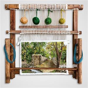 دار قالی دکوری طرح کوچه باغ کد 8505