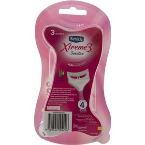 خودتراش زنانه شیک مدل Xtreme3 بسته 4 عددی Schick Xtreme3 Shave Blade For Women Pack Of 4