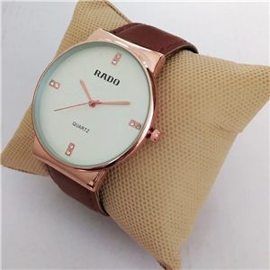 ساعت مردانه رادو RADO طلایی قهوه ای کادو ارزان حراج ساعت بندچرم 