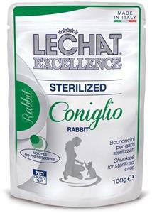 پوچ مناسب برای گربه بالغ Lechat مدل Excellence با طعم گوشت خرگوش