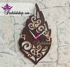 ساعت دیواری چوبی طرح برگ