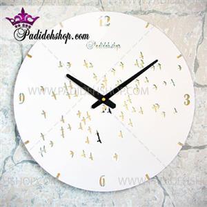 ساعت دیواری سفید طرح پرنده