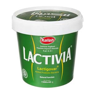 ماست لاکتیویا همزده پر چرب 4/5% چربی 1500 گرمی کاله Kalleh Lactivia Yoghurt 1500gr