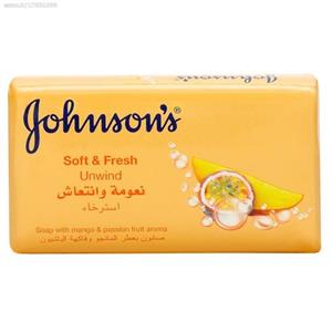 صابون جانسون مدل Soft And Fresh Unwind با رایحه انبه و پشن فروت 125 گرم 