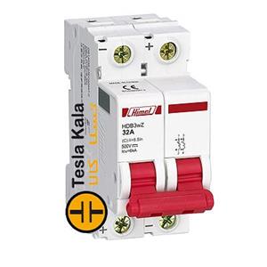 کلید مینیاتوری DC دو پل 6 آمپر 6 کیلو آمپر HIMEL سری HDB3WZ2C6