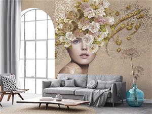 پوستر دیواری چهره زن M13405800