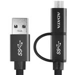 ADATA One For All USB To microUSB/USB-C Cable 1m