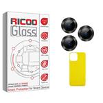 محافظ پشت گوشی ریکو مدل Ricoo Glass FLL فلزی مناسب برای گوشی موبایل اپل iPhone 13 ProMax به همراه محافظ لنز دوربین – بی رنگ شفاف