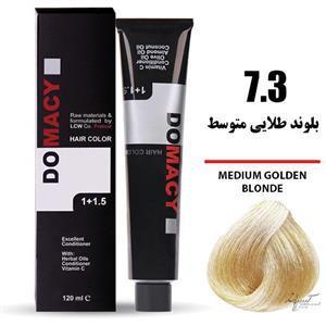 رنگ مو دوماسی سری طلایی شماره 7.3 حجم 120 میلی لیتر رنگ بلوند طلایی متوسط