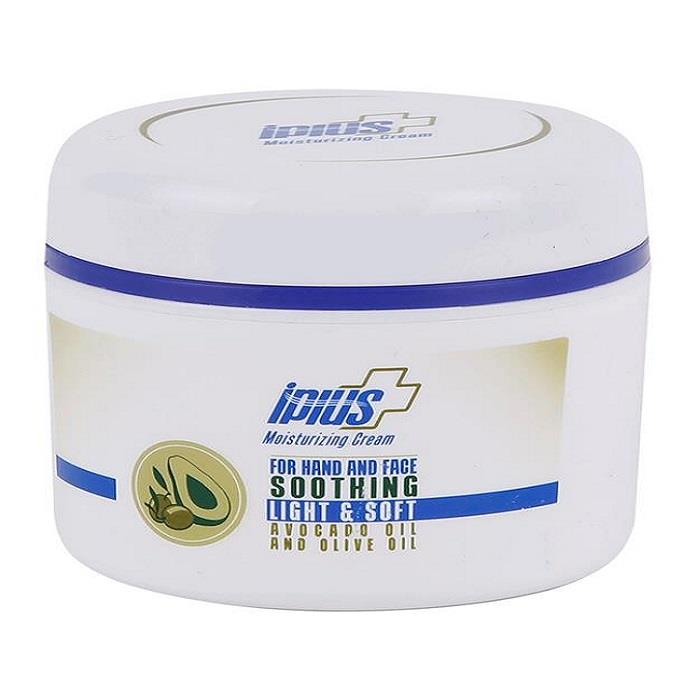 کرم مرطوب کننده دست و صورت آی پلاس حاوی روغن زیتون و روغن آووکادو