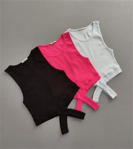 کراپ حلقه ای کمر بند ضربدری زنانه 3778