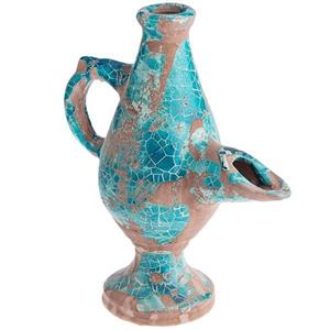 پیه سوز سفالی کارگاه ایران باستان با پوشش گلی و اثر سوختگی Iran Bastan Studio Tallow Burner Ceramic Coated Gali