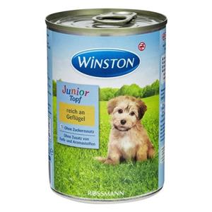 کنسرو سگ جونیور وینستون با طعم مرغ وزن 400 گرم