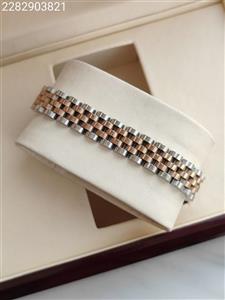 دستبند مردانه رولکس استیل ضد زنگ طلایی کد ۱۲۱۵۲۲۷