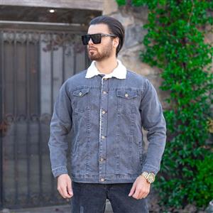 کت جین مردانه خاکستری کد 18799