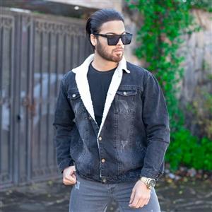 کت جین مردانه ذغالی کد 18809