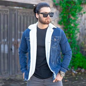 کت جین مردانه سرمه ای کد 18800