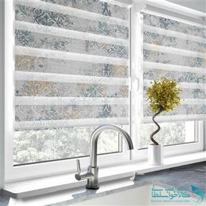 پرده زبرا طرح داماس آشپزخانه کد 1836