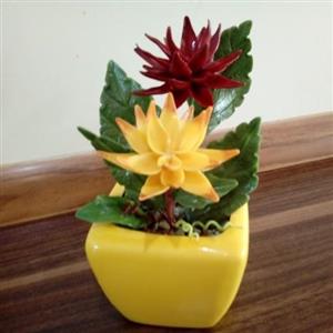 گلدان کارگاه خاکاب مدل تک شاخه ای گل پنبه ای Khakab Studio Branch Cotton Flower Vase Code 2