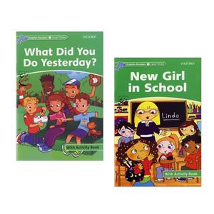 کتاب Dolphin Readers Level 3 New Girl in School_What Did you Do Yesterday اثر جمعی از نویسندگان انتشارات ابداع 2 جلدی