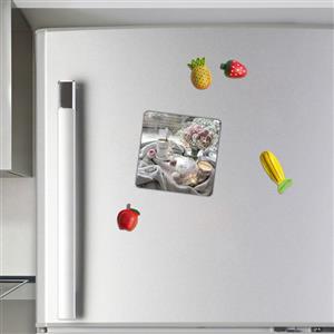 مگنت طرح قهوه و گل و کتاب کد wmg2551