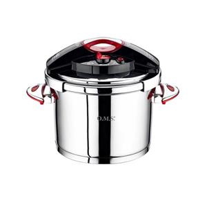 زودپز استیل 5 لیتری OMS مدل کلیپسی دسته باکالیت 5035 – OMS STEEL PRESSURE COOKER