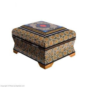 جعبه خاتم اثر کروبی طرح اسلیمی سایز کوچک Inlay Box By Karoubi Slimi Small 