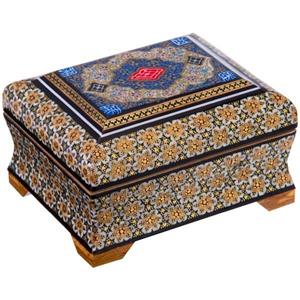 جعبه خاتم اثر کروبی طرح اسلیمی سایز کوچک Inlay Box By Karoubi Slimi Small 