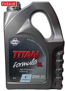 روغن موتور خودرو فوکس مدل Titan 20w 50 Formulal SL حجم 4 لیتر 