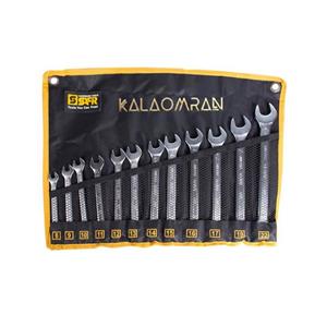 مجموعه 12 عددی آچار یک سر تخت یک سر رینگی سفیر مدل SCS-12-3113