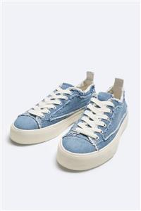 کتونی اورجینال برند زارا Zara مدل DENIM SNEAKERS کد 2244 220 