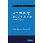 کتاب Verb Meaning and the Lexicon اثر Gillian Ramchand انتشارات Cambridge University Press