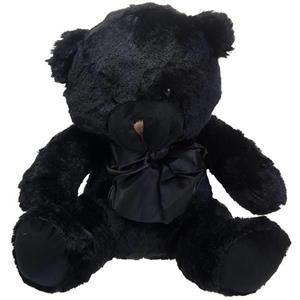 عروسک خرس پالیز پاپیون‌دار کد NDS052  ارتفاع 23 سانتی متر