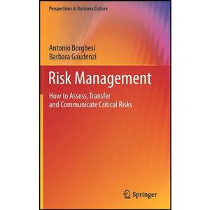 کتاب Risk Management اثر جمعی از نویسندگان انتشارات Springer 